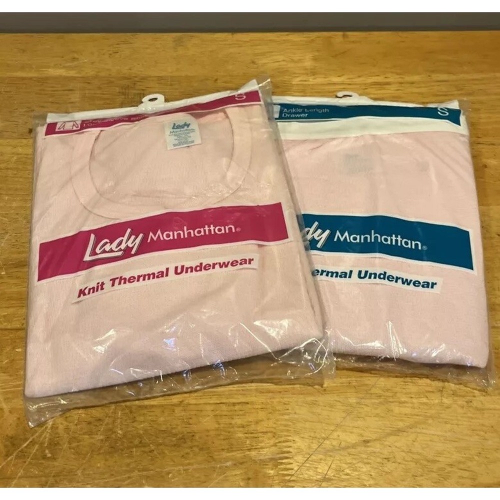 Vtg NOS Lady Manhattan Crew Neck Long Sleeve Ankle Length Knit Thermal Underwear